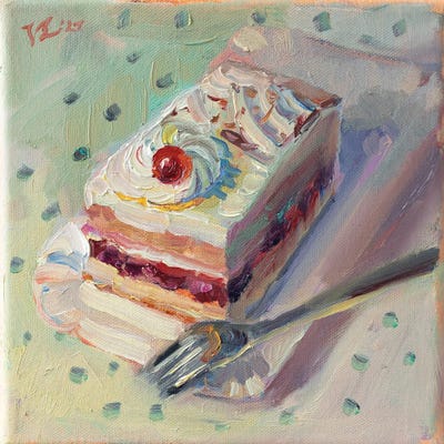 Cherry On The Cake by Katharina Valeeva canvas print