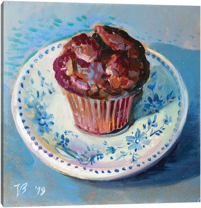 Chocolate Muffin Canvas Art Print - Katharina Valeeva
