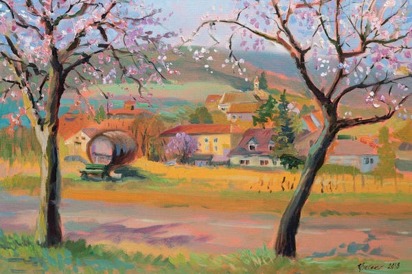 Pastel Impressionism: April In Edenkoben by Katharina Valeeva