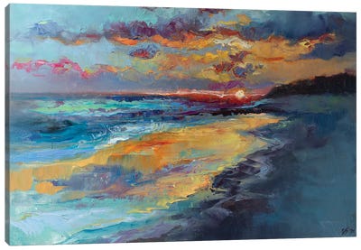 Dusk On The Coast Canvas Art Print - Katharina Valeeva