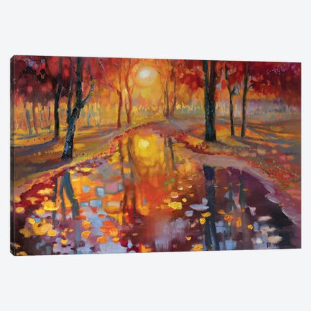 Evening In Autumn Park Canvas Print #KTV31} by Katharina Valeeva Canvas Art Print