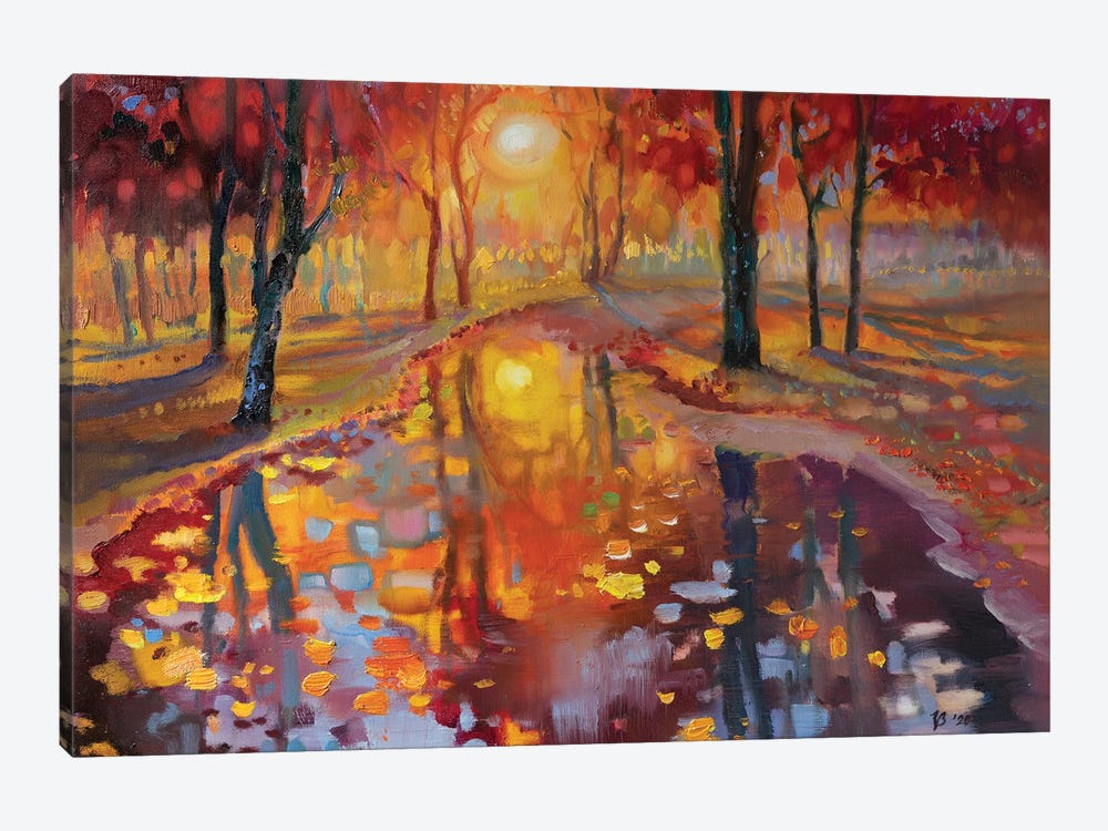 Evening In Autumn Park by Katharina Valeeva 1-piece Canvas Art Print