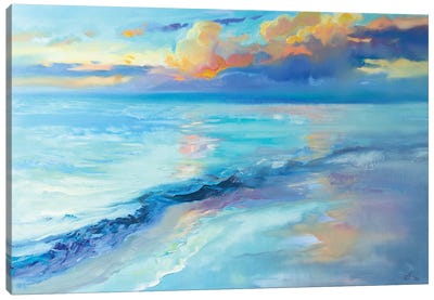 Evening Sky Over The Sea Canvas Art Print - Katharina Valeeva