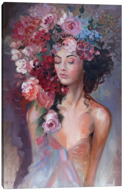 Flower Nymph Canvas Art Print - Katharina Valeeva