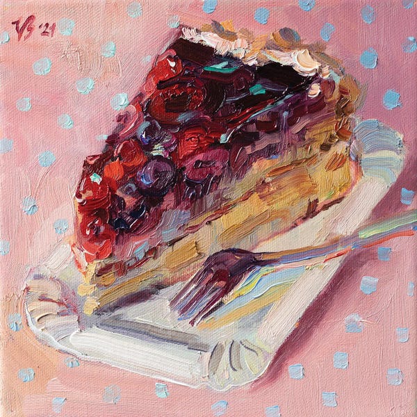 Similar To Wayne Thiebaud: Forest Berry Cake by Katharina Valeeva