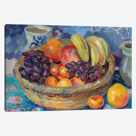 Fruit Basket Canvas Print #KTV39} by Katharina Valeeva Canvas Art Print