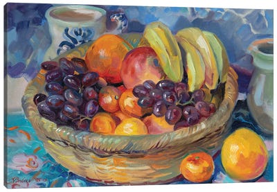 Fruit Basket Canvas Art Print - Katharina Valeeva