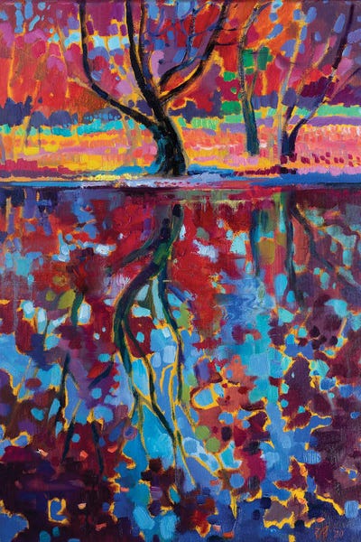 Autumn Landscape With Reflection by Katharina Valeeva canvas print