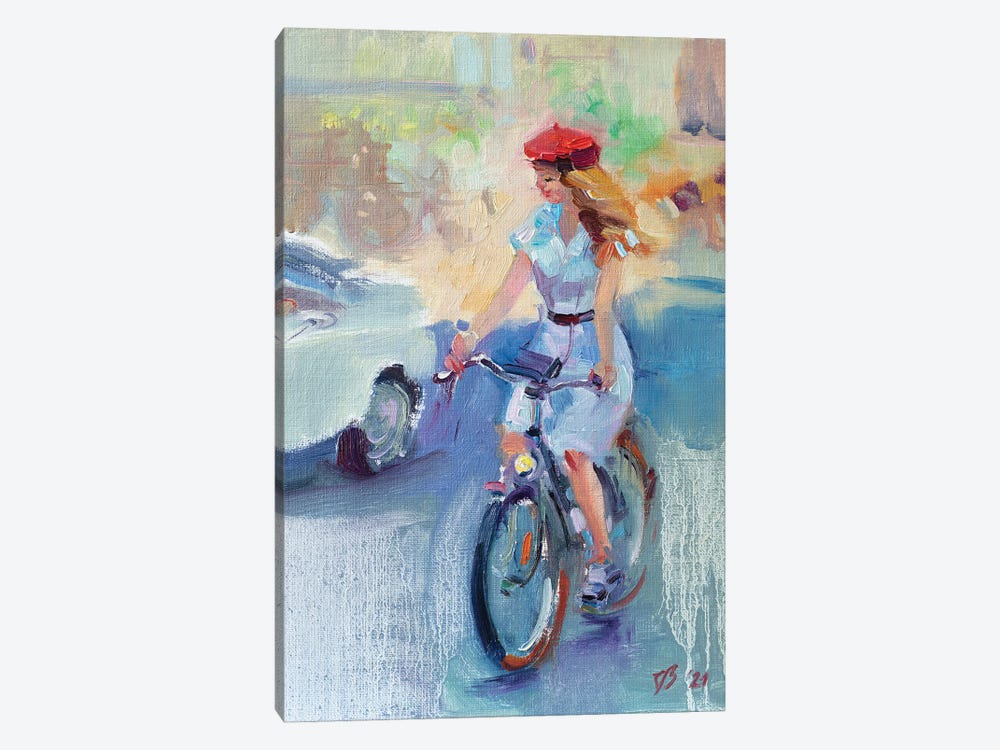 Girl In A Red Beret by Katharina Valeeva 1-piece Canvas Art