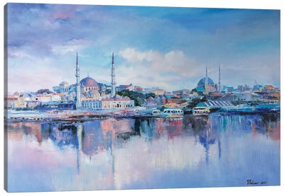 Istanbul Canvas Art Print - Pastel Impressionism