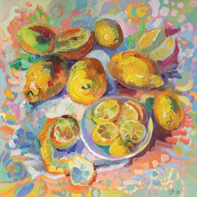 Lemons by Katharina Valeeva canvas print