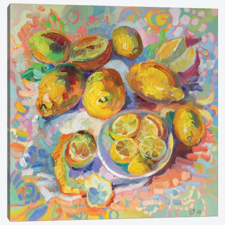 Lemons Canvas Print #KTV56} by Katharina Valeeva Canvas Wall Art