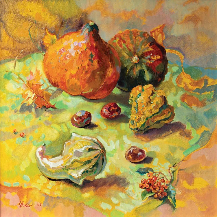 Autumn Still Life With Pumpkins