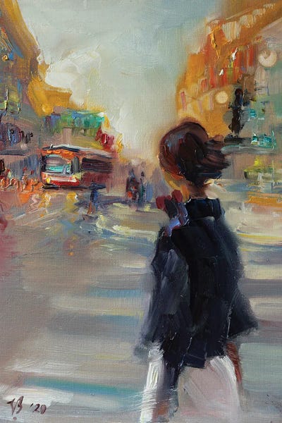 Missed The Bus by Katharina Valeeva canvas print