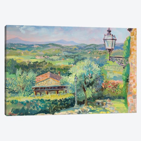Morning In Tuscany Canvas Print #KTV61} by Katharina Valeeva Canvas Wall Art
