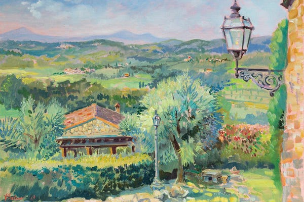 Tuscany: Morning In Tuscany by Katharina Valeeva