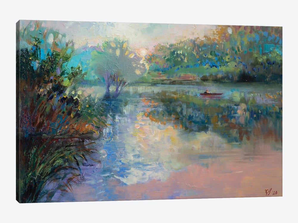 Morning On The Lake by Katharina Valeeva 1-piece Canvas Print
