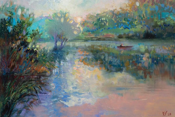 Tranquil Gardens: Morning On The Lake by Katharina Valeeva