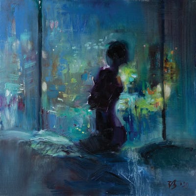 Night City Light by Katharina Valeeva canvas print