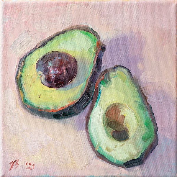Similar To Wayne Thiebaud: Avocado by Katharina Valeeva