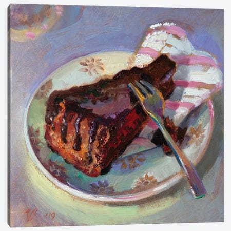 Piece Of Chocolate Cake Ii Canvas Print #KTV71} by Katharina Valeeva Canvas Print