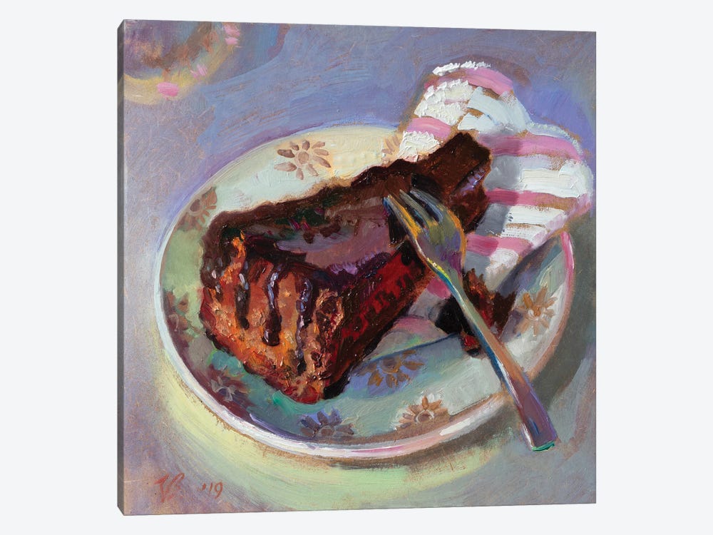 Piece Of Chocolate Cake Ii by Katharina Valeeva 1-piece Canvas Art Print