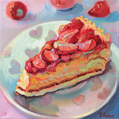 Piece Of Strawberry Pie by Katharina Valeeva art print