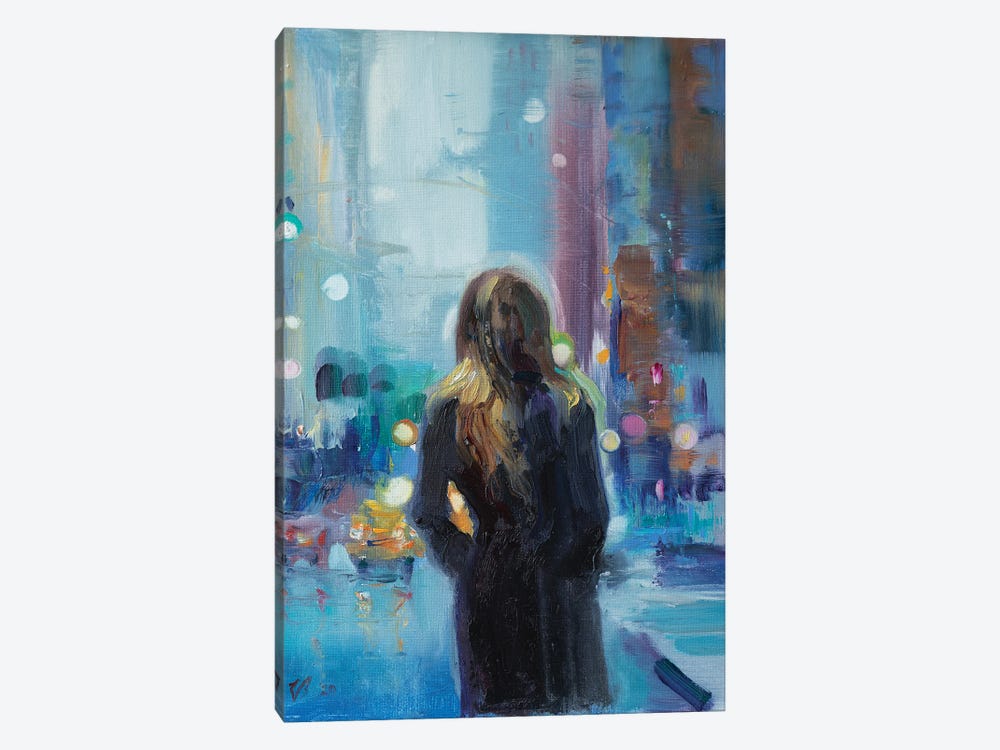 Rainy Day In The City by Katharina Valeeva 1-piece Canvas Print