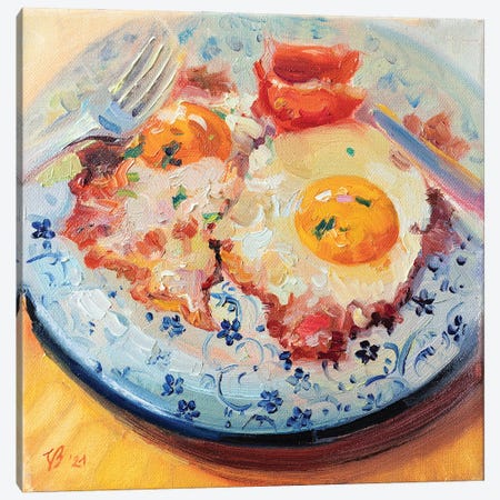 Bacon And Eggs Canvas Print #KTV7} by Katharina Valeeva Canvas Artwork
