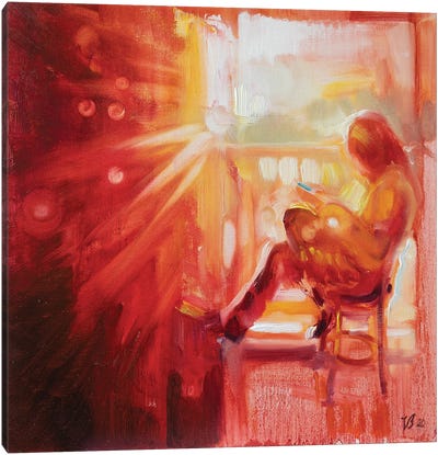 Relax In The Sun Canvas Art Print - Katharina Valeeva
