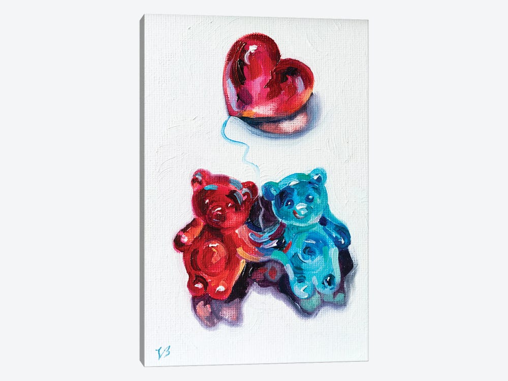 Rubber Bear Couple by Katharina Valeeva 1-piece Art Print