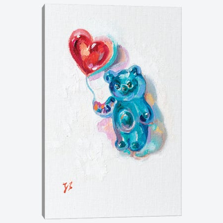 Rubber Bear With A Hear Canvas Print #KTV87} by Katharina Valeeva Canvas Print