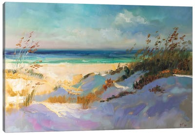 Seascape In North Sea Canvas Art Print - Large Coastal Art