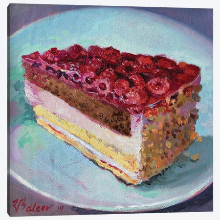 Slice Of Raspberry Pie Canvas Print #KTV90} by Katharina Valeeva Canvas Print