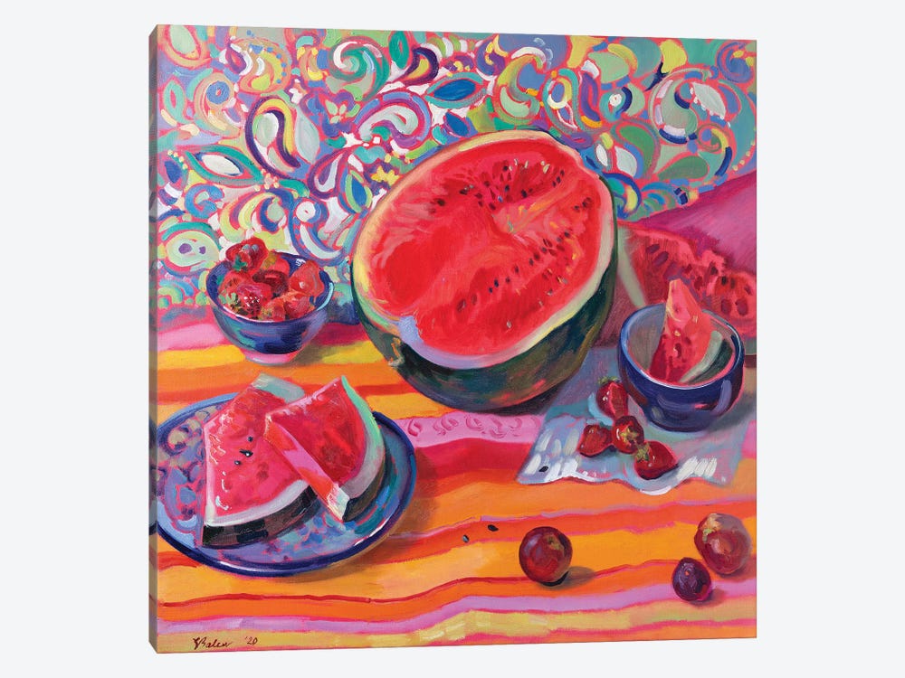 Still Life With Watermelon by Katharina Valeeva 1-piece Canvas Artwork