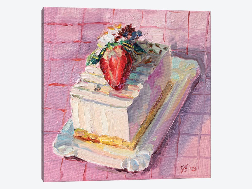 Strawberry Curd Pie by Katharina Valeeva 1-piece Canvas Art