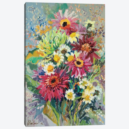 Summer Bouquet Canvas Print #KTV99} by Katharina Valeeva Art Print