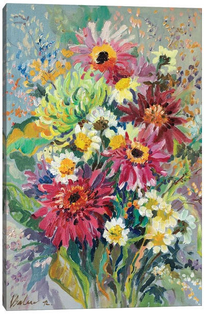 Summer Bouquet Canvas Art Print - Katharina Valeeva