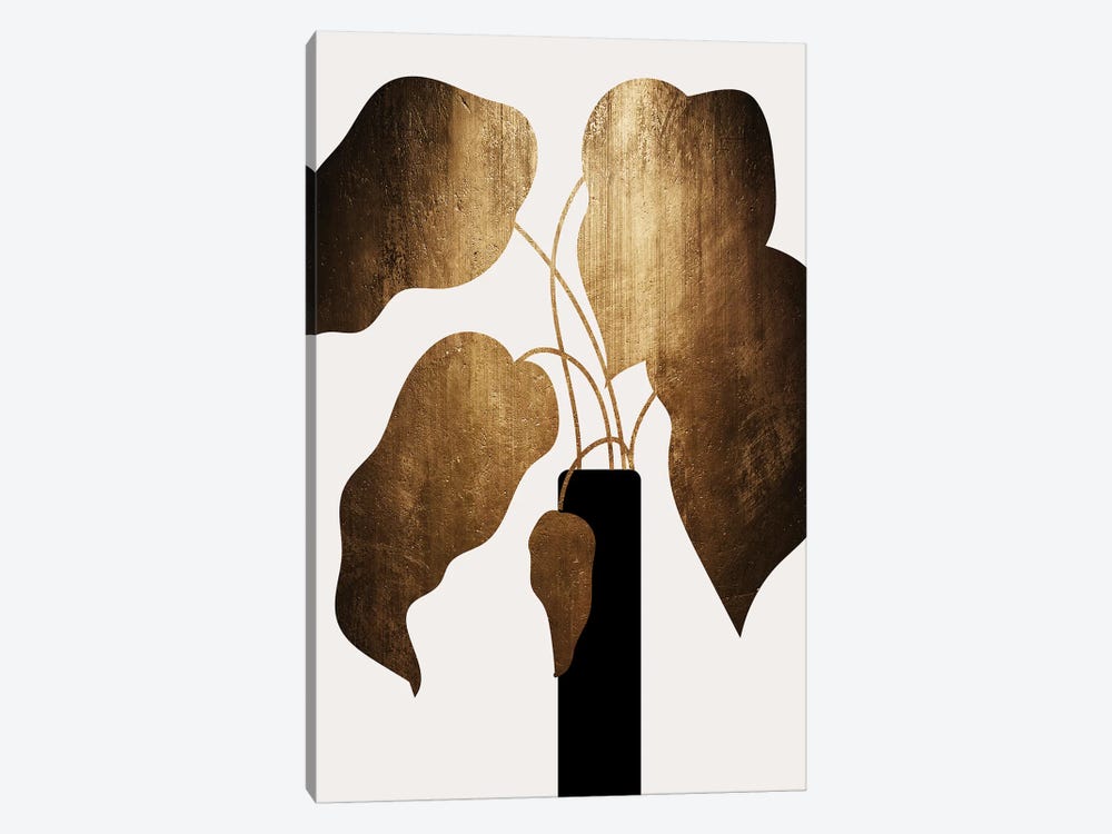 Abstract Bouquet - Gold by Kubistika 1-piece Art Print