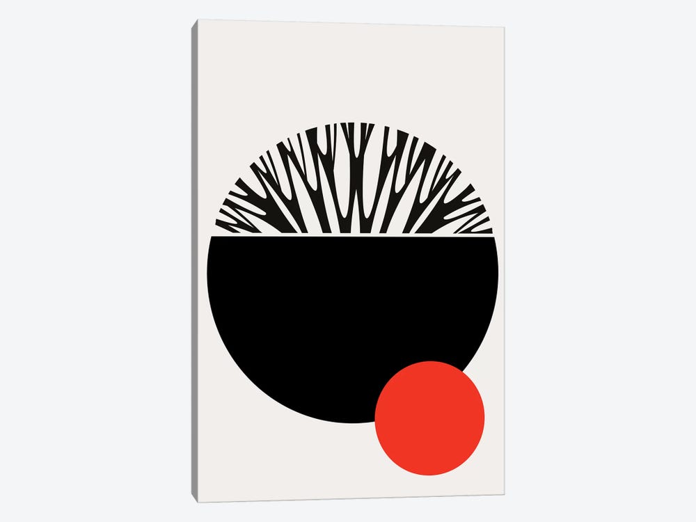 Abstractika - Red+Black by Kubistika 1-piece Canvas Print