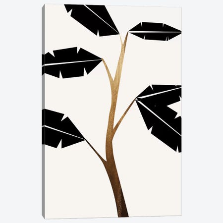 Banana Tree - Black Canvas Print #KUB114} by Kubistika Canvas Art