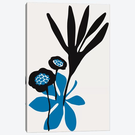Blossom Beauty - Blue Canvas Print #KUB117} by Kubistika Canvas Art