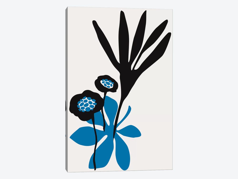 Blossom Beauty - Blue by Kubistika 1-piece Canvas Wall Art