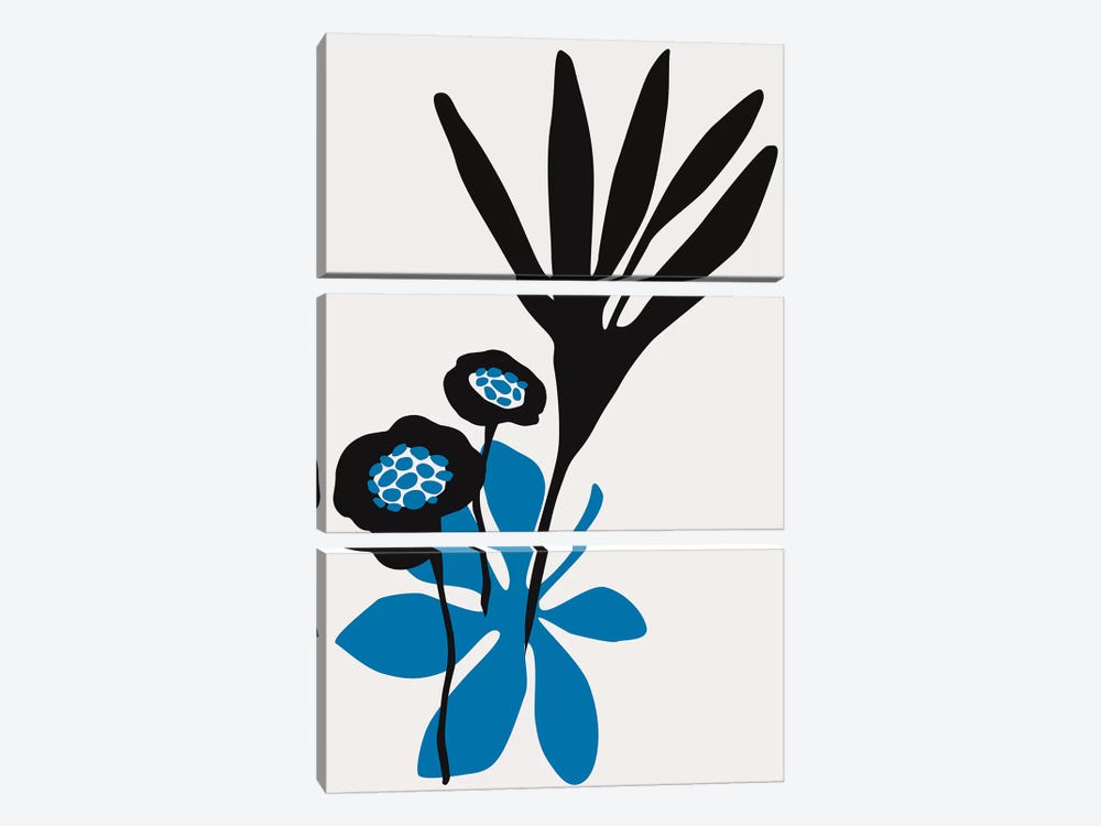 Blossom Beauty - Blue by Kubistika 3-piece Canvas Art