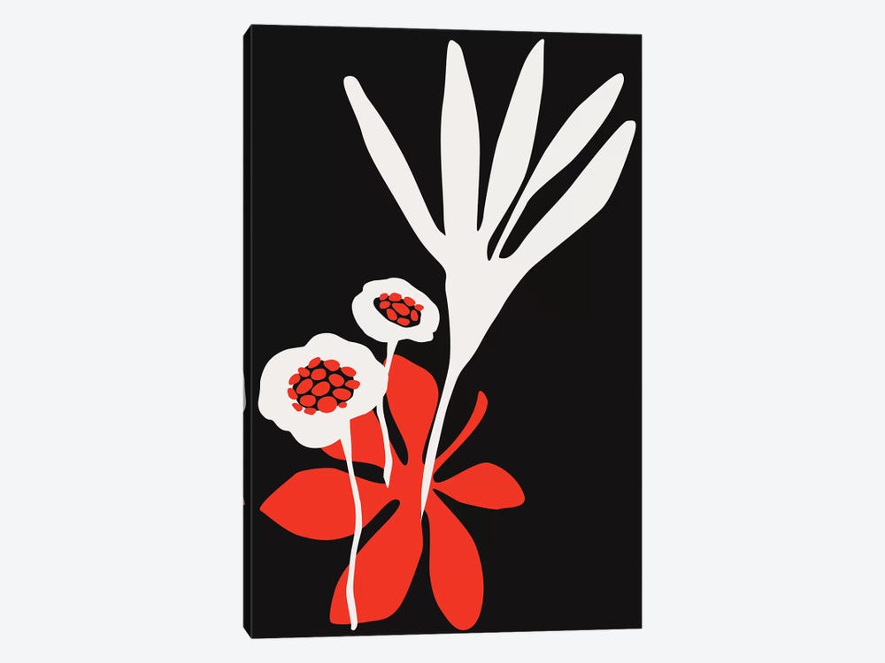 Blossom Beauty - Dark Red by Kubistika 1-piece Canvas Print