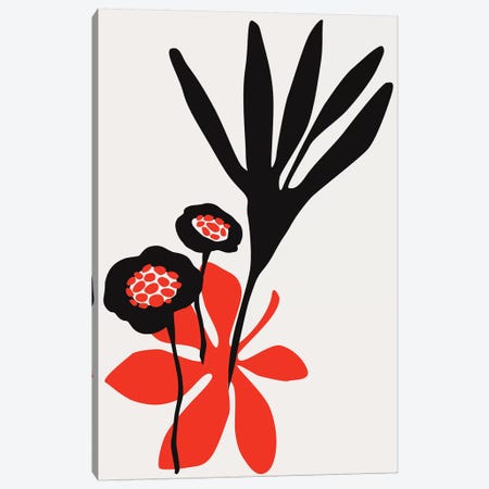 Blossom Beauty - Red Canvas Print #KUB121} by Kubistika Canvas Artwork