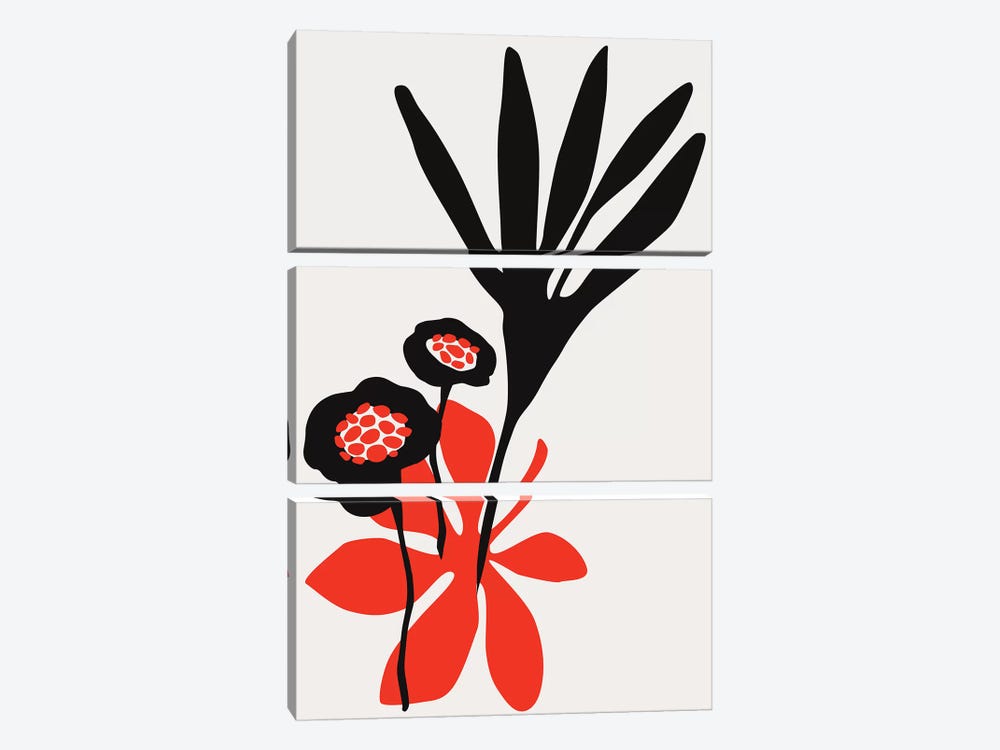 Blossom Beauty - Red by Kubistika 3-piece Art Print