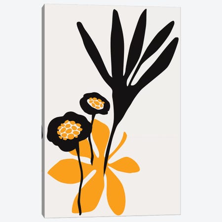 Blossom Beauty - Yellow Canvas Print #KUB122} by Kubistika Canvas Artwork