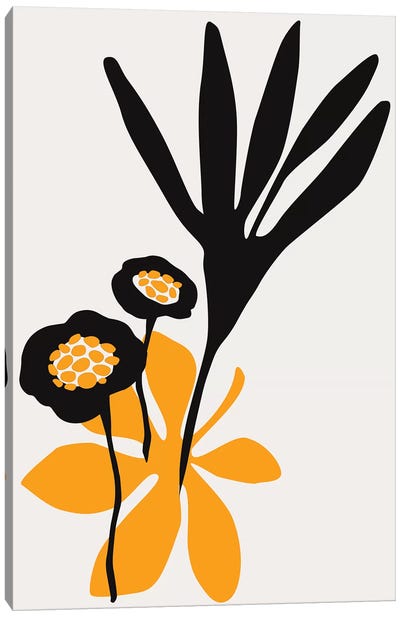 Blossom Beauty - Yellow Canvas Art Print - Kubistika