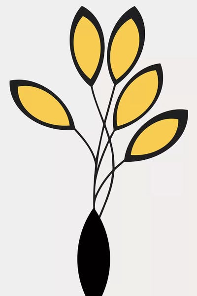 Cinco - Yellow by Kubistika canvas print